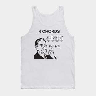 One Star Guitar, 4 Chords Tank Top